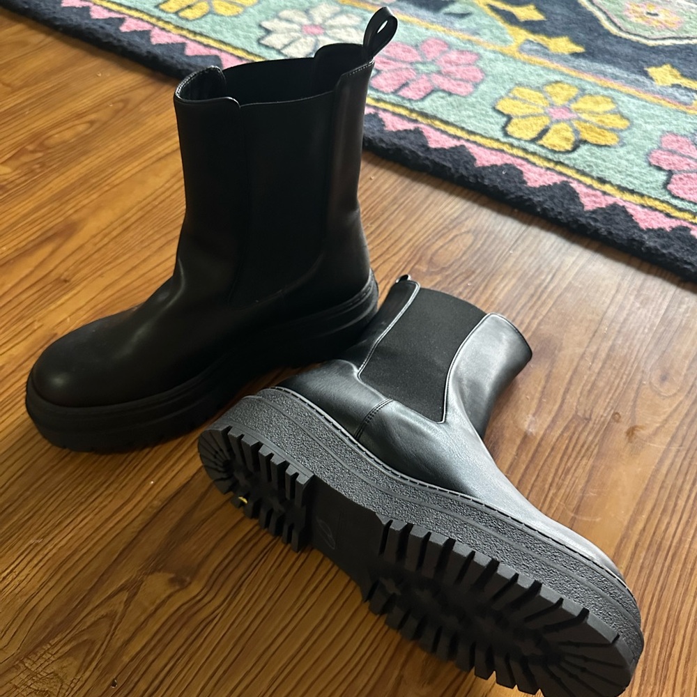 Platform Black Boots - image 1